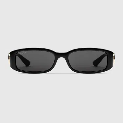 Gucci Rectangular Frame Sunglasses In Black