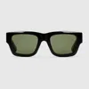 Gucci Rectangular Frame Sunglasses In Black