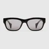 Gucci Rectangular Frame Sunglasses In Black