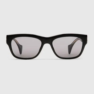 Gucci Rectangular Frame Sunglasses In Black