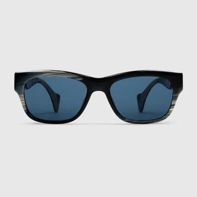 Gucci Rectangular Frame Sunglasses In Black