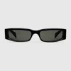 Gucci Rectangular Frame Sunglasses In Black