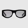Gucci Rectangular Frame Sunglasses In Black