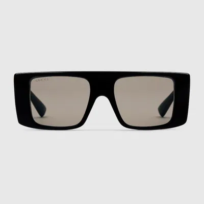 Gucci Rectangular Frame Sunglasses In 001