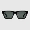 Gucci Rectangular Frame Sunglasses In Black