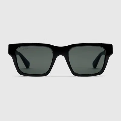 Gucci Rectangular Frame Sunglasses In Black