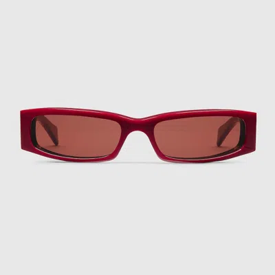 Gucci Acetate Sunglasses Frame Rectangular Lenses Tinted In Multicolor