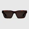 Gucci Rectangular Frame Sunglasses In Brown