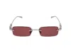 Gucci Rectangular Frame Sunglasses In Brown