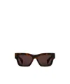Gucci Rectangular Frame Sunglasses In Brown