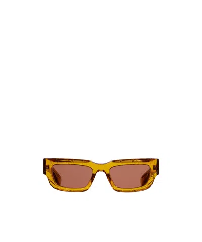 Gucci Rectangular Frame Sunglasses In Brown