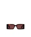 Gucci Rectangular Frame Sunglasses In Brown