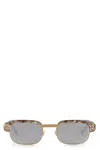 Gucci Rectangular Frame Sunglasses In Brown