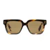 Gucci Rectangular Frame Sunglasses In Brown