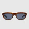 Gucci Logo-engraved Rectangle-frame Sunglasses In Brown