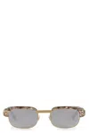 Gucci Multicolor Rectangular Sunglasses In Brown