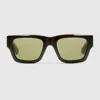 Gucci Rectangular Frame Sunglasses In Brown