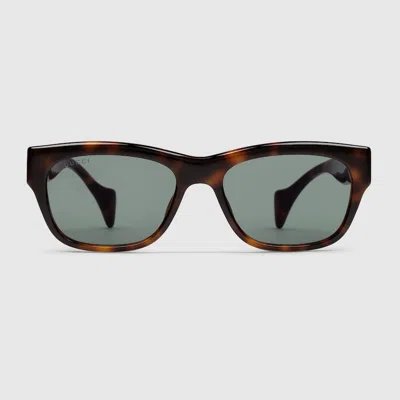 Gucci Rectangular Frame Sunglasses In Brown