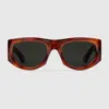 Gucci Rectangular-frame Sunglasses In Brown