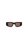 Gucci Rectangular Frame Sunglasses In Brown