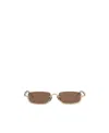 Gucci Rectangular Frame Sunglasses In Brown