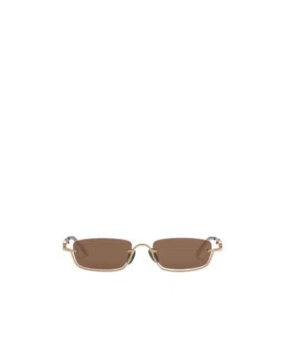 Gucci Rectangular Frame Sunglasses In Brown