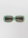 Gucci Rectangular Frame Sunglasses Dark Lenses In Green