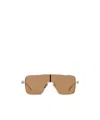Gucci Rectangle Sunglasses Crystal-embellished Protective Case In Gold