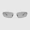 Gucci Rectangular Frame Sunglasses In Gray