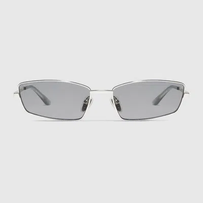 Gucci Rectangular Frame Sunglasses In Gray