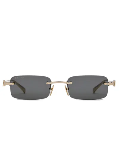 Gucci Rectangular Frame Sunglasses In Multi