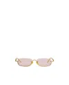 Gucci Rectangular Frame Sunglasses In Pink