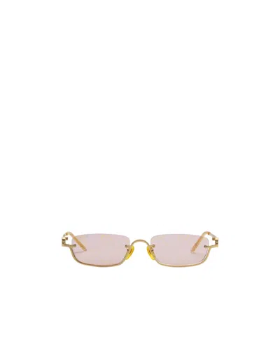 Gucci Rectangular Frame Sunglasses In Pink