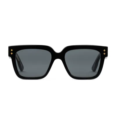 Gucci Rectangular Frame Sunglasses In Schwarz