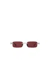 Gucci Rectangular Frame Sunglasses In Silver