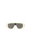 Gucci Rectangular Frame Sunglasses In White