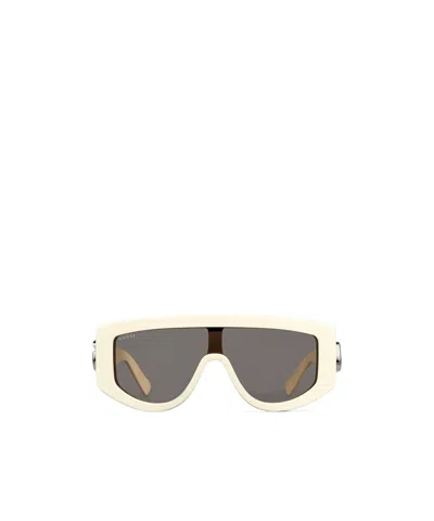 Gucci Rectangular Frame Sunglasses In White