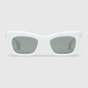 Gucci Rectangular Frame Sunglasses In White