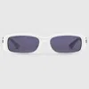 Gucci Rectangular Frame Sunglasses In White