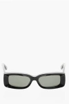Gucci Rectangular Frame Sunglasses With Statement Design In Black