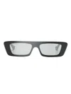 Gucci Rectangular-frame Tinted Sunglasses In Black