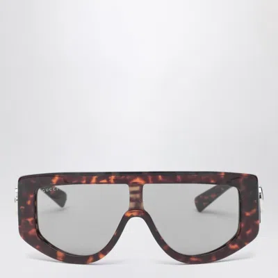 Gucci Rectangular Havana Sunglasses