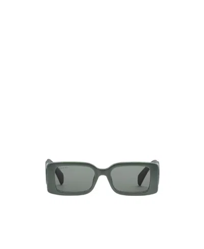 Gucci Rectangular Interlocking G Logo Sunglasses In Gray