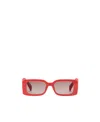 Gucci Rectangular Interlocking G Logo Sunglasses In Red