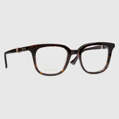 Gucci Rectangular Optical Frame In Brown