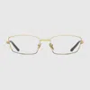 Gucci Rectangular Optical Frame In Gold