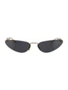 Gucci Rectangular Optical Frame In Gold-gold-grey