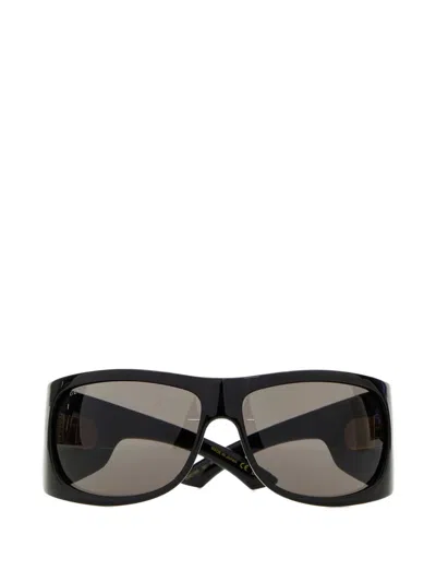 Gucci Acetate Frame Sunglasses Tinted Lenses Case In Black