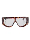 Gucci Women Rectangular Shape Sunglasses In Brown