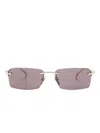 Gucci Women Rectangular Shape Sunglasses In Purple